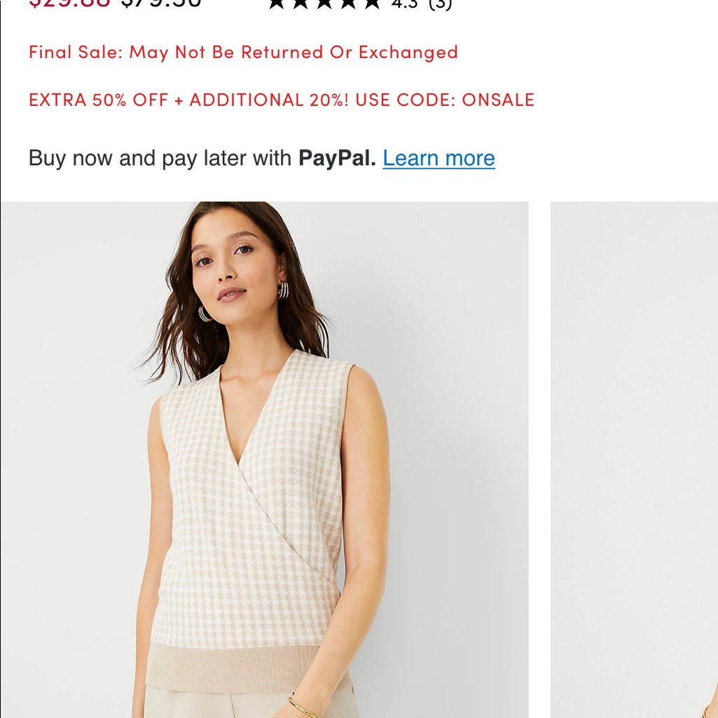 Ann Taylor Sweater Shell